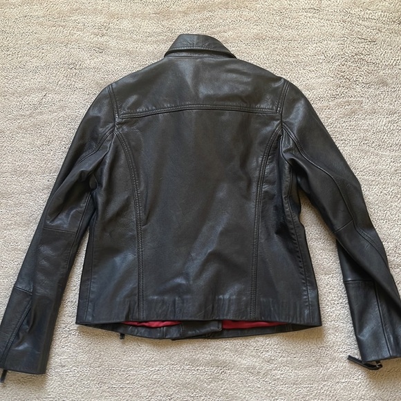 Topshop Dolly Leather Biker Jacket - Picture 14 of 14